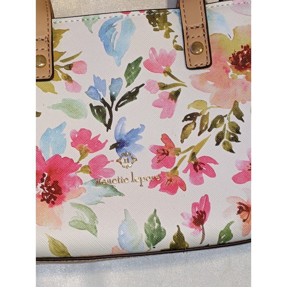 Nanette Lepore Small Floral Crossbody Bag Purse Multicolor Adjustable Strap - Picture 2 of 8